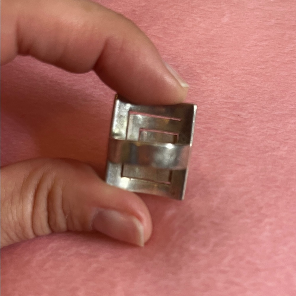 22# Silver Geometric Ring 925 - Picture 6 of 9